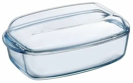 Tavă de copt din sticlă Pyrex cu capac, 6,7 l