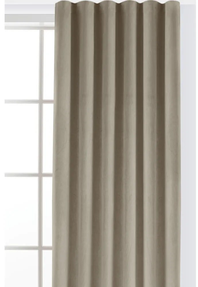Draperie bej dimout (semi-opacă) din catifea 140x250 cm Velto – Filumi