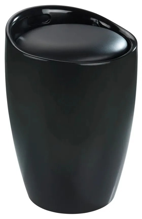 Coș de rufe /taburet Wenko Candy, 20 l, negru