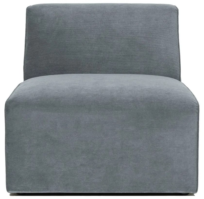 Modul pentru canapea gri cu tapițerie din catifea reiată (de mijloc) Sting – Scandic