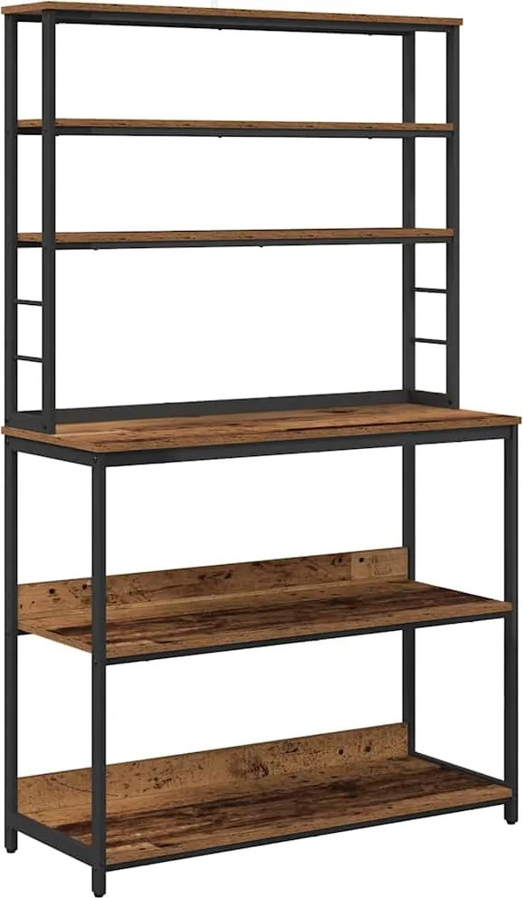 vidaXL Raft de bucătărie Lemn Vechi 100 x 40 x 168 cm Lemn compozit