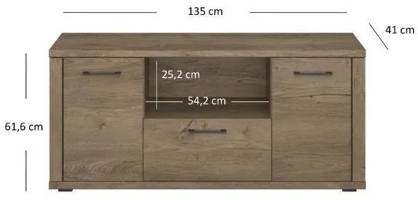 Masă TV Clinecas (stejar lefkas) . 1116795