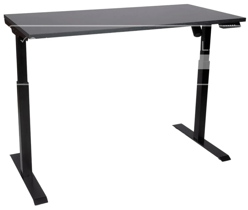 Birou reglabil electric TerrA3 s BLACK - profil pătrat , 1 motor, cadrul negru (Dimensiune blat: 90x60 cm, Culoare blat: Stejar negru 18mm)