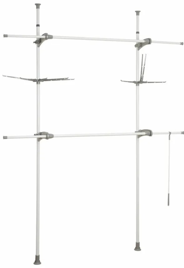 Suport pentru haine Herkules Twin, Wenko, 116 x 165 cm, extensibil, inox/polipropilena