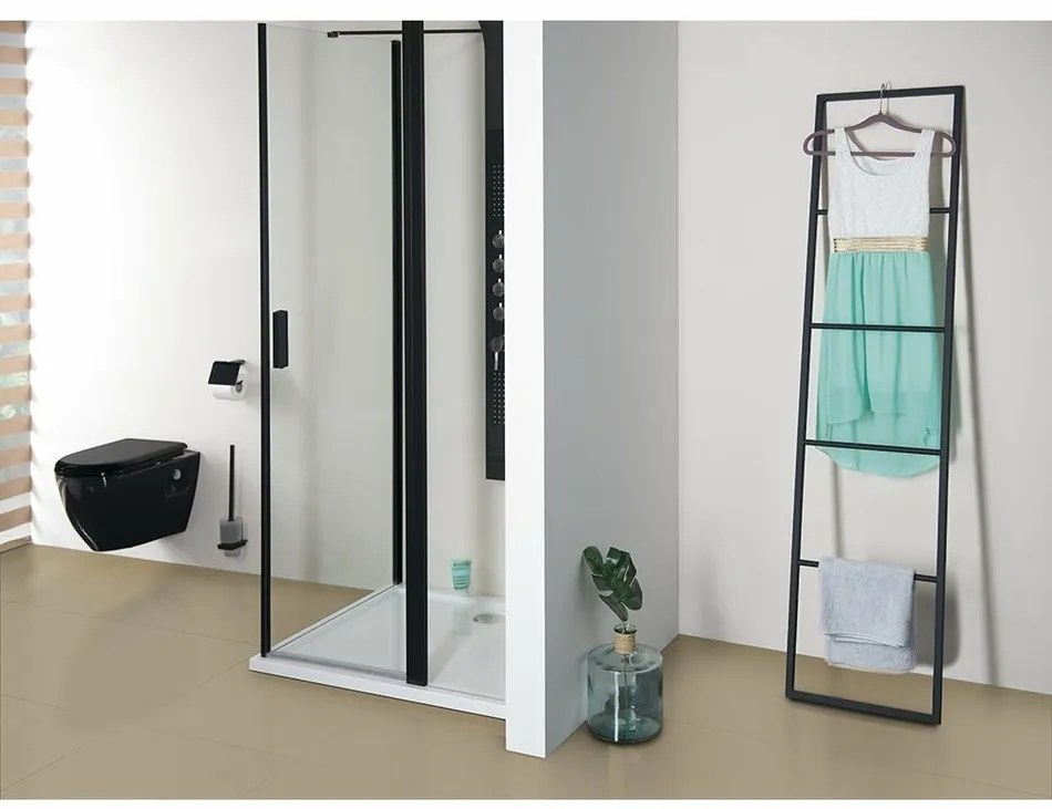 SAPHO Ska551 Ska suport pentru prosoape 42 x 170 x2 cm, negru mat