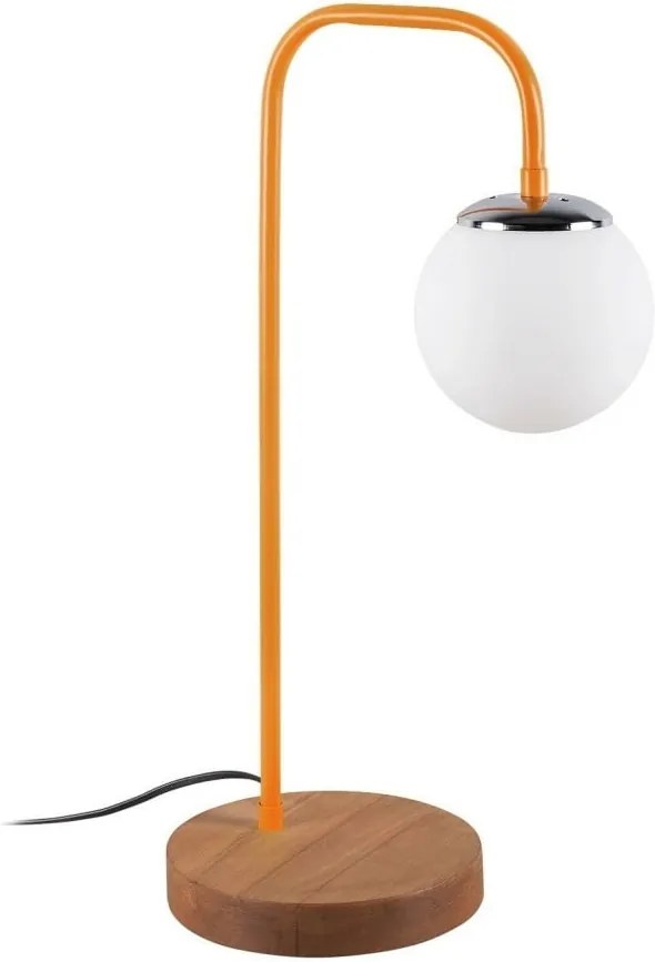Veioză Lanty Table Lamp, înălțime 53 cm, alb-portocaliu-maro