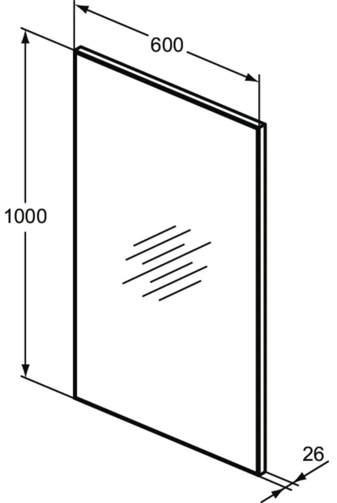 Oglinda dreptunghiulara 60 cm Ideal Standard MirrorLight 600x1000 mm