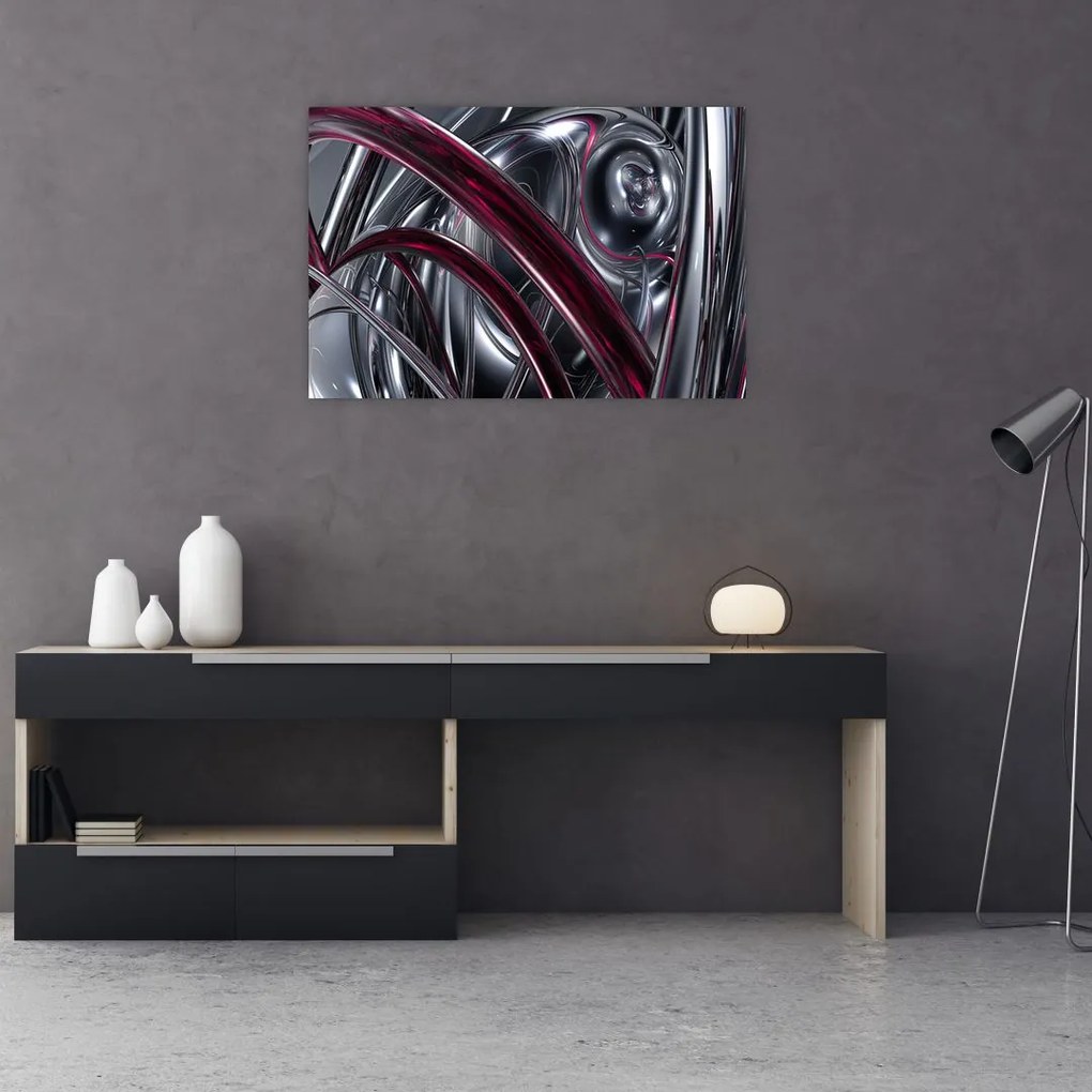 Tabloul cu abstracție gri (90x60 cm)