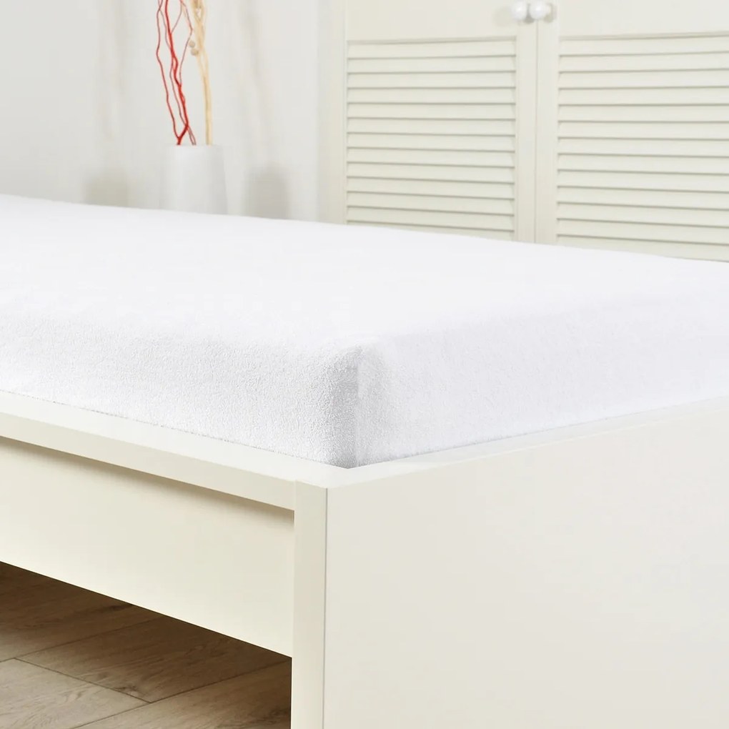 Cearșaf de pat 4Home din frotir Ideal alb , 140 x200 cm, 140 x 200 cm