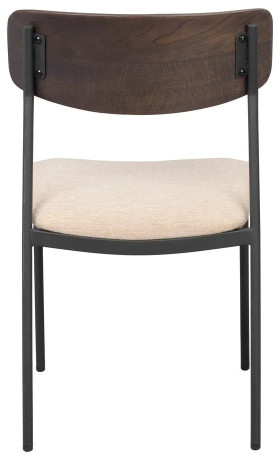 Scaune de dining crem/maro închis 2 buc. Maymont – Rowico