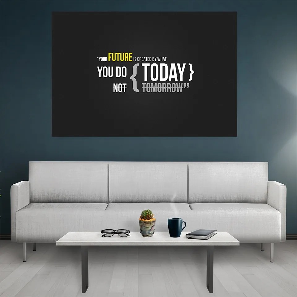 Tablou canvas Motivational Your Future Today 120x80 cm