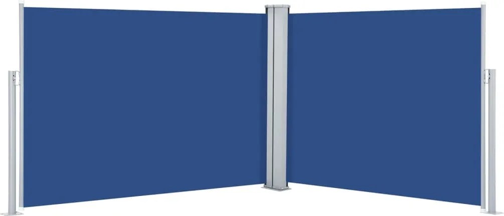 vidaXL Copertină laterală retractabilă, albastru, 100 x 1000 cm