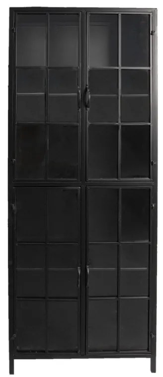 Vitrina neagra, din metal, Fenetre