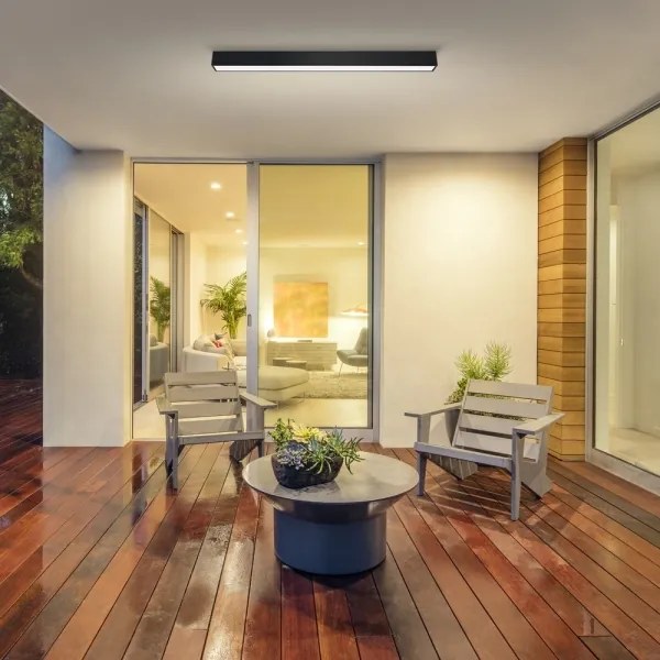 Immax NEO 07255L - LED LUNGO 20W/230V Wi-Fi Tuya negru + DO, stins reglabil