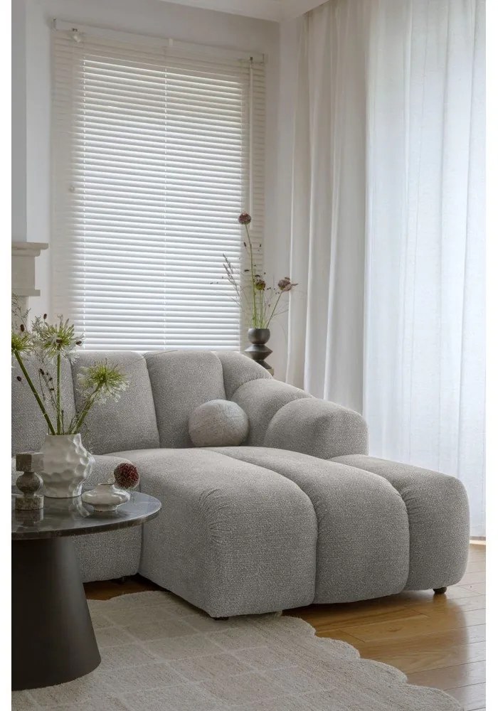 Colțar gri deschis (cu colț pe partea dreaptă/cu șezlong) Shell – Miuform