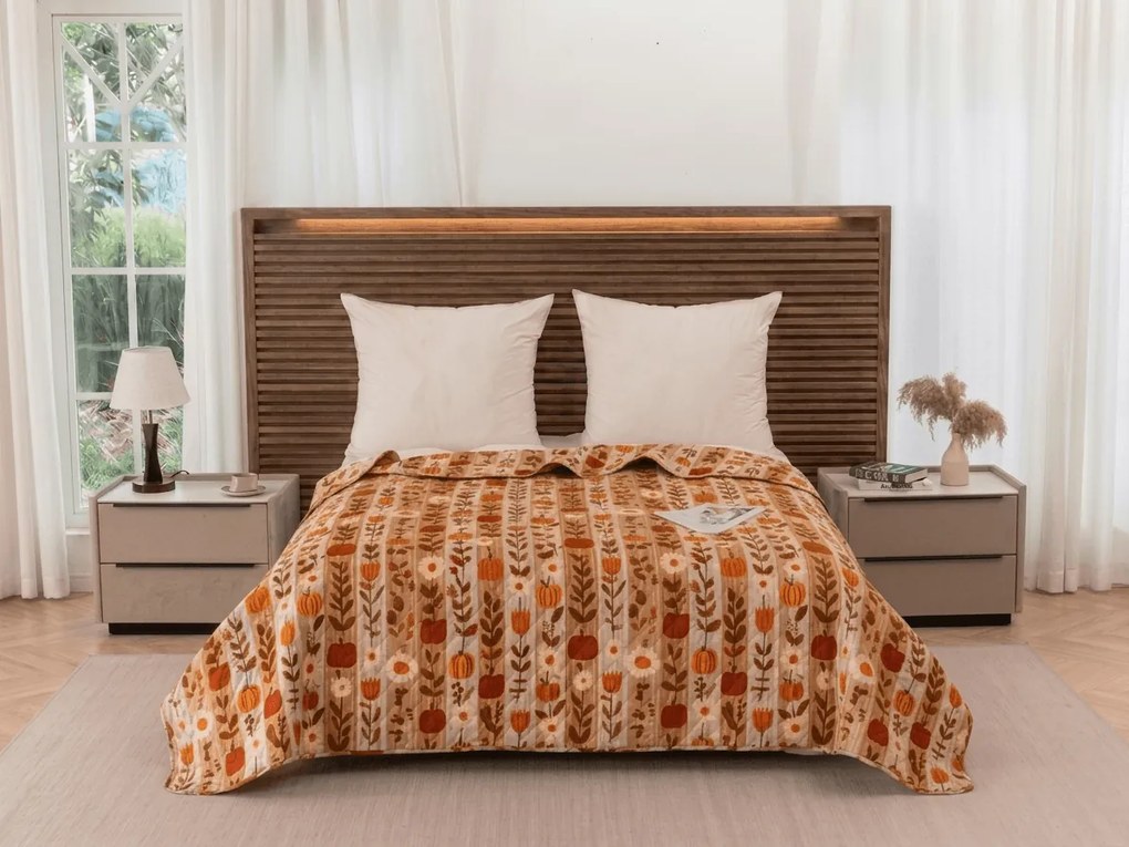 Cuvertura de pat PUMPKIN STRIPES, colorata Dimensiune: 220 x 240 cm