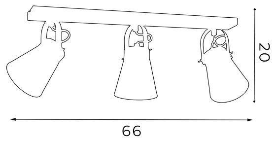 Lampă spot AMOS 3xE27/60W/230V