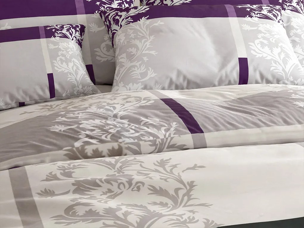 Lenjerie de pat din bumbac DELUXE violet Dimensiune lenjerie de pat: 70 x 90 cm | 140 x 200 cm