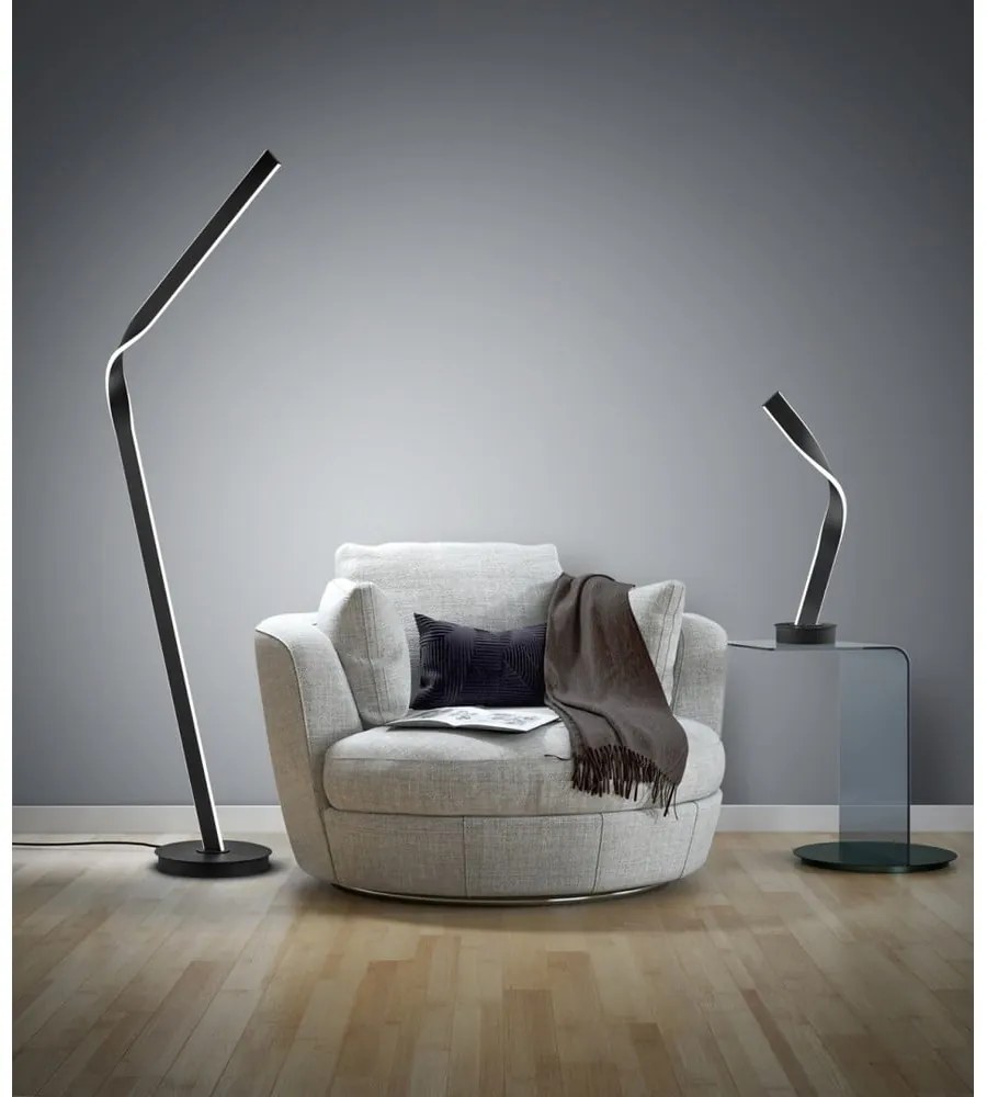 Veioză neagră LED cu abajur din metal (înălțime 64,5 cm) Cicenza – CINQUE