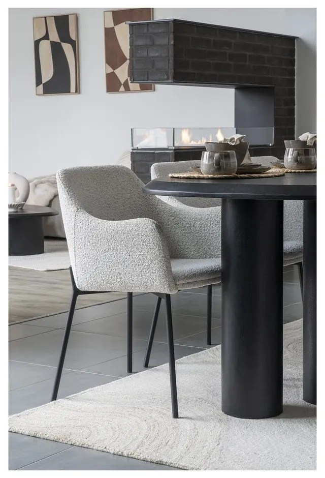 Masă de dining cu blat cu aspect de lemn de frasin 100x220 cm Tirano – House Nordic