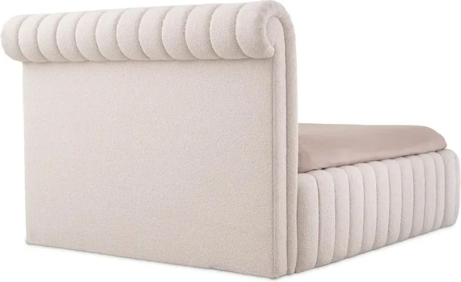 Pat dublu tapitat design elegant LUX Sycamore, Bouclé cream
