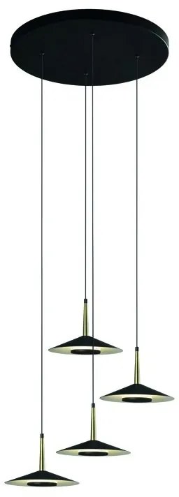 Lustra cu 4 pendule LED design tehnic ORION MA-7476