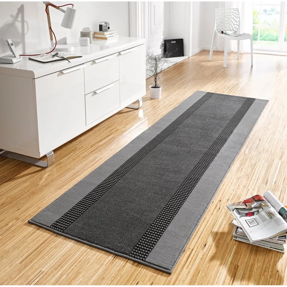 Covor tip traversă Hanse Home Basic, 80x200 cm, gri