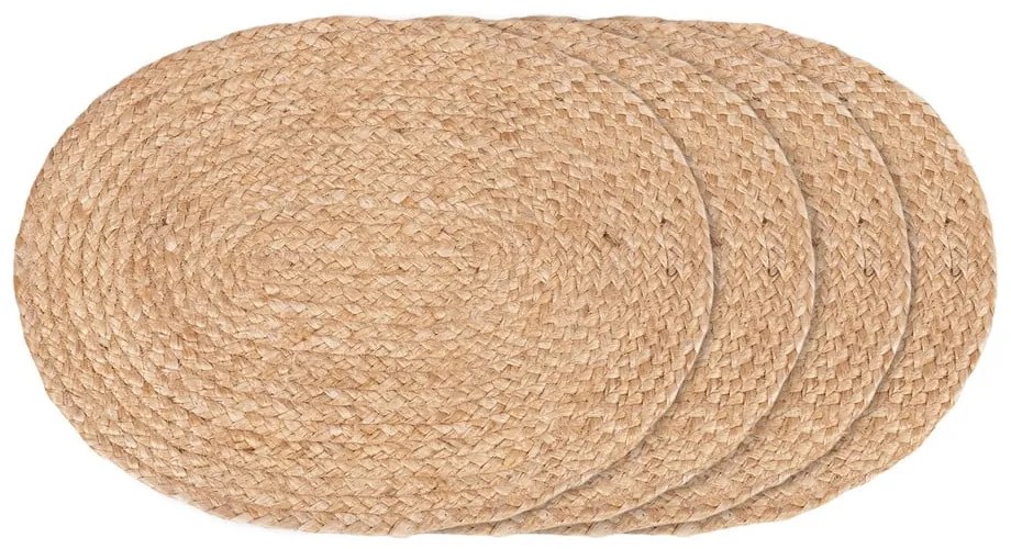 Suporturi pentru farfurii 4 buc. din iută 35x45 cm Bombay – House Nordic