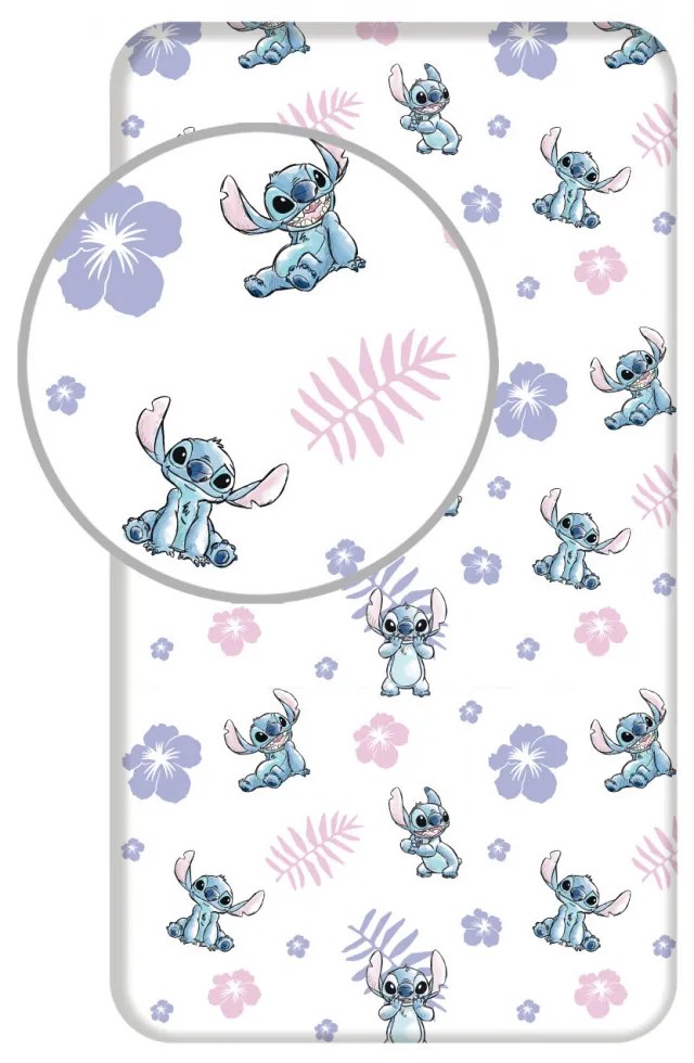 Disney Lilo și Stitch cearșaf cu elastic 90x200 cm