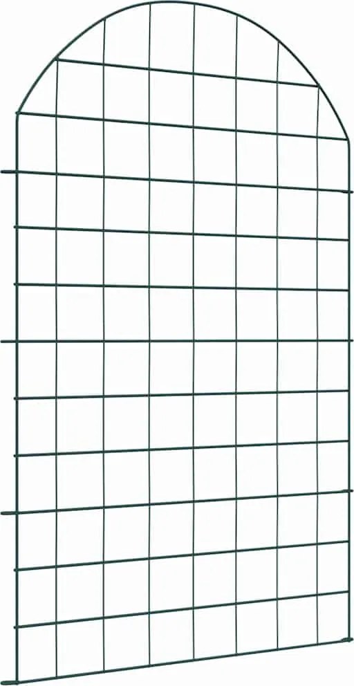 vidaXL Set gard pentru iaz 8 pcs Verde 50 x 80 cm Oțel