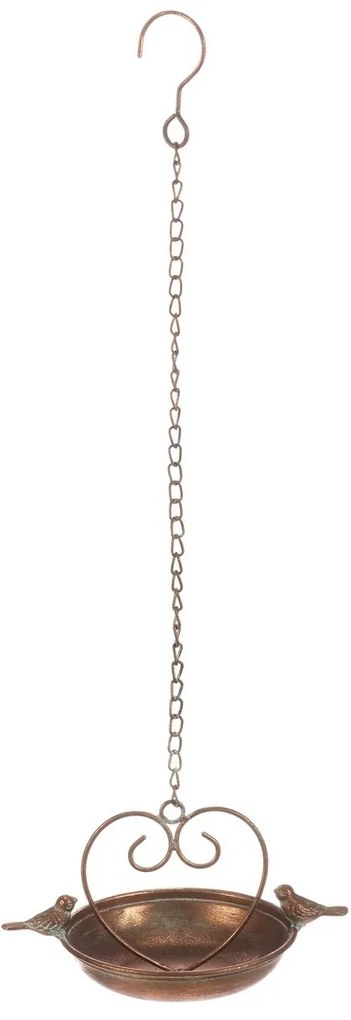 Adăpătoare metalică suspendată Romance, 15 x 15 x12 cm, culoare cupru