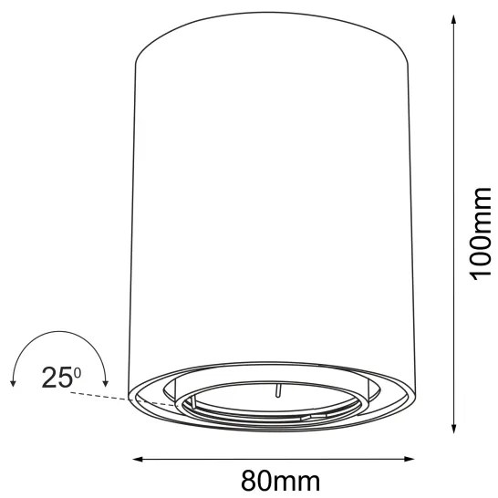 Brosline POINT 1259 - Spot 1xGU10/10W/230V, alb