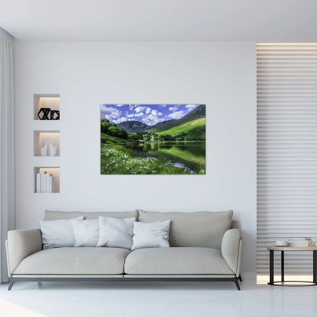 Tablou - Peisaj cu un lac (90x60 cm)