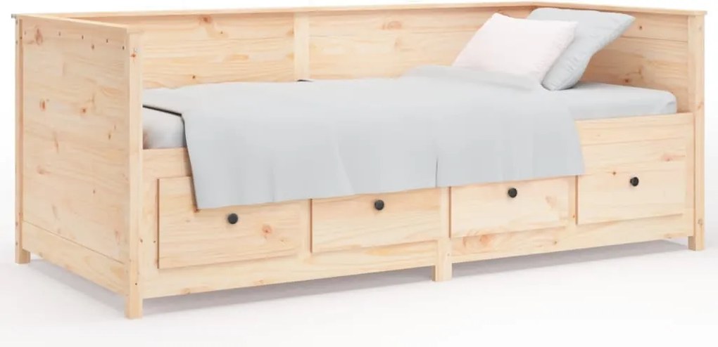 vidaXL Pat de zi fără saltea 75x190 cm din lemn masiv de pin