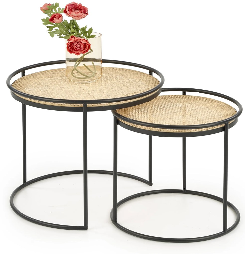 Set masute de cafea Ratan Natural, LIDINGO
