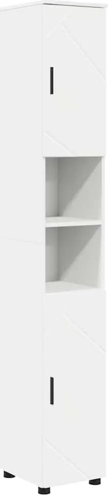 vidaXL Dulap de Baie cu ușă Alb 30 x 35 x 192 cm Lemn compozit & Metal