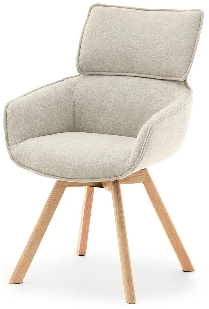 Scaun Doris (bej + stejar). Promo -18%. 1111032