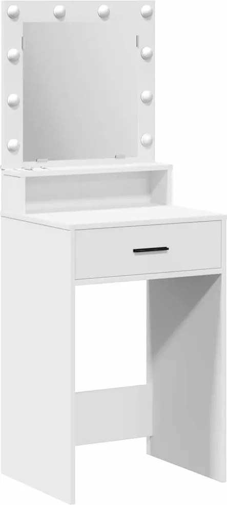 vidaXL Masă de Machiaj cu sertar Alb 50 x 41 x 135 cm Lemn compozit