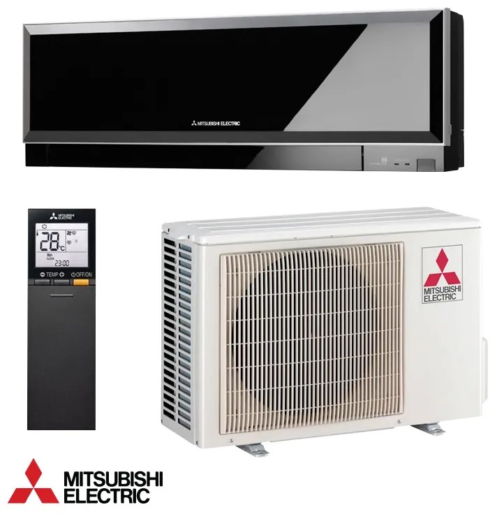 Aparat de aer conditionat inverter Mitsubishi Electric MSZ-EF25VGKB + MUZ-EF25VG, 9000 BTU, 20 m², A+++, Wi-Fi, R-32, Negru