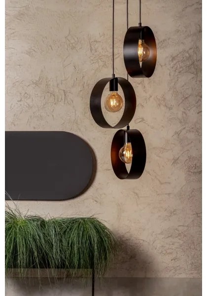 Lustră pe cablu HAPPY 3xE27/60W/230V neagră