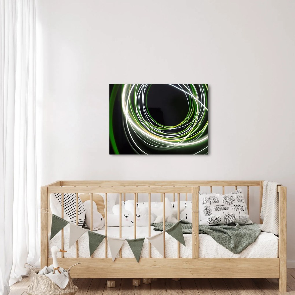 Obraz cu linii verzi (70x50 cm)