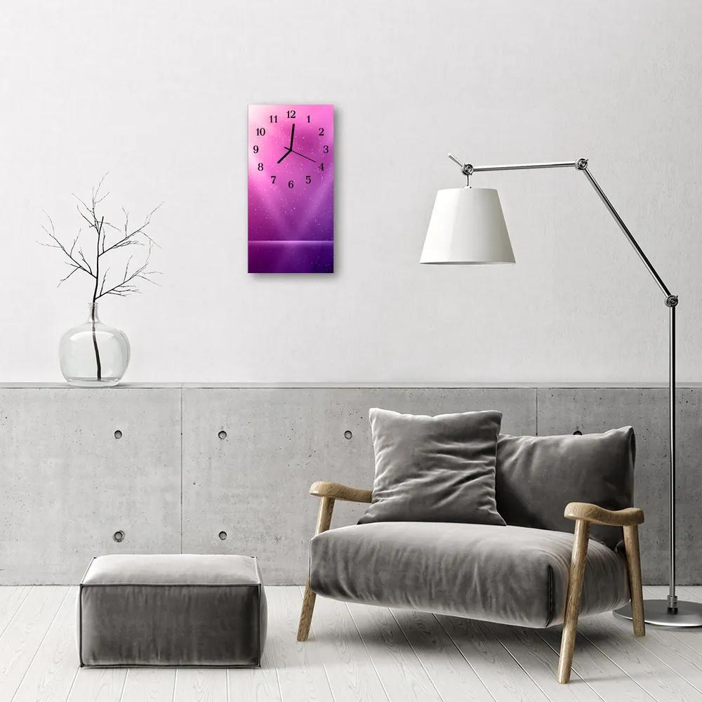 Ceas de perete din sticla vertical Abstract violet