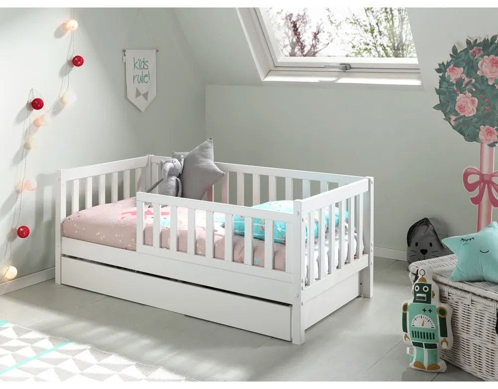 Sertar pentru sub pat de copii alb 70x140 cm Peuter – Vipack