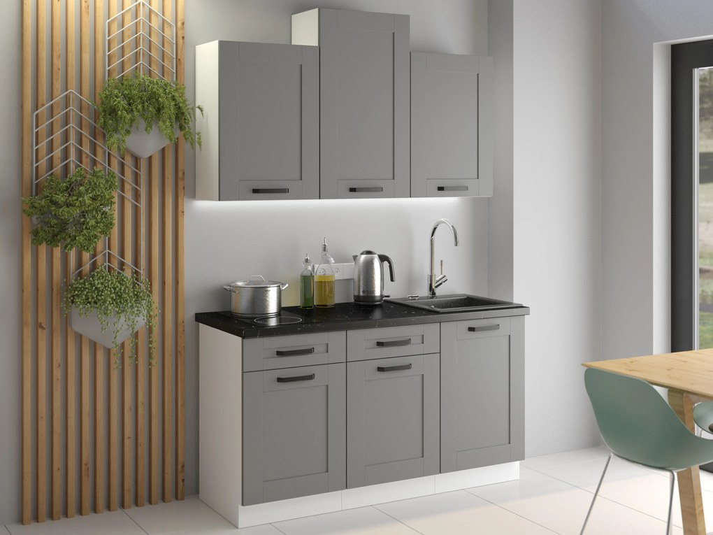 Dulap de bucătărie pentru alimente Lucid 60 DK 210 2F (dustgrey + alb). 1045564