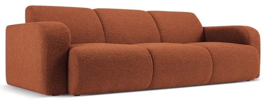Canapea maro cu tapițerie din stofă bouclé 235 cm Molino – Micadoni Home