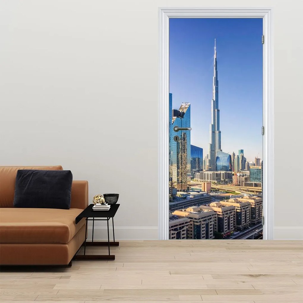 Fototapet pentru ușă - Dimineața în Dubai (95x205cm)