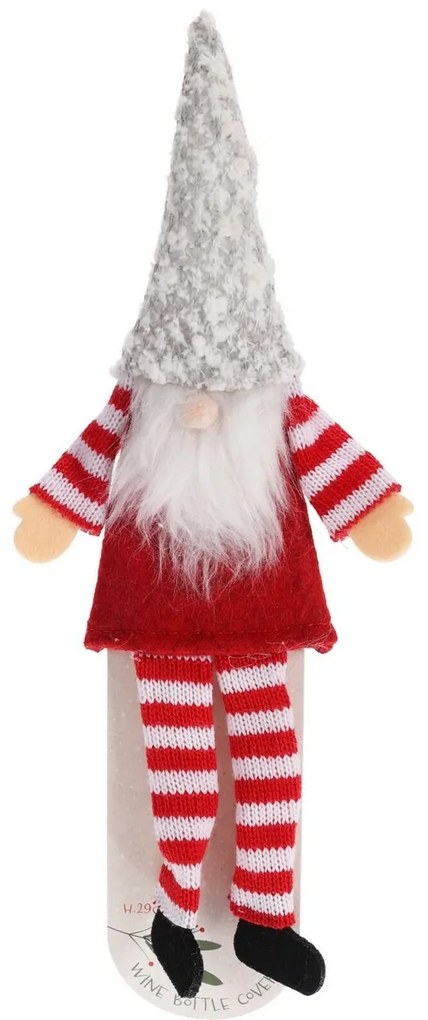 Decorațiune de Crăciun pentru sticlă Spiriduș, 29 cm, gri