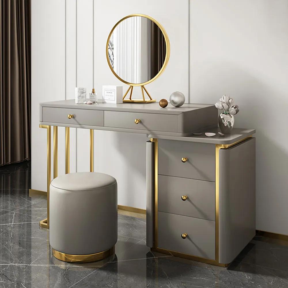 Masa de toaleta pentru machiaj in stil Art Nouveau Culoare - Gri DEPRIMO 21207
