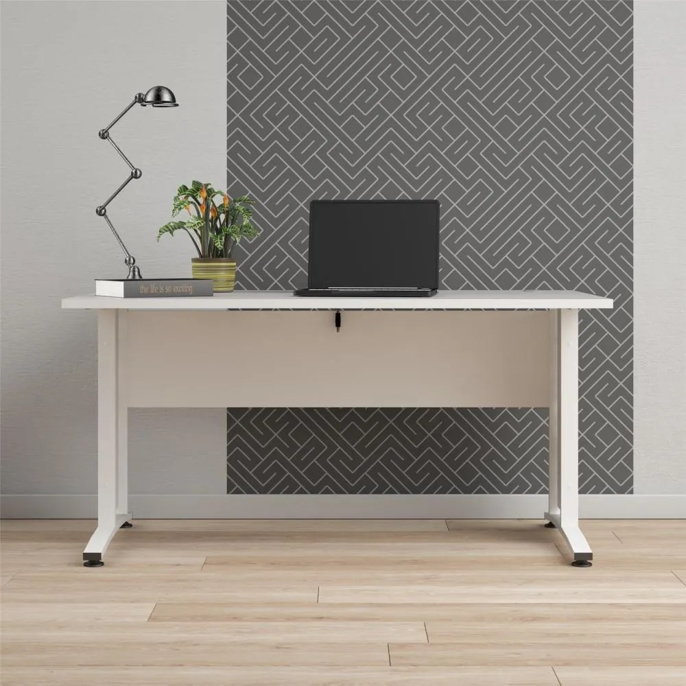 Birou alb PRIMA OFFICE fara sertar 80400