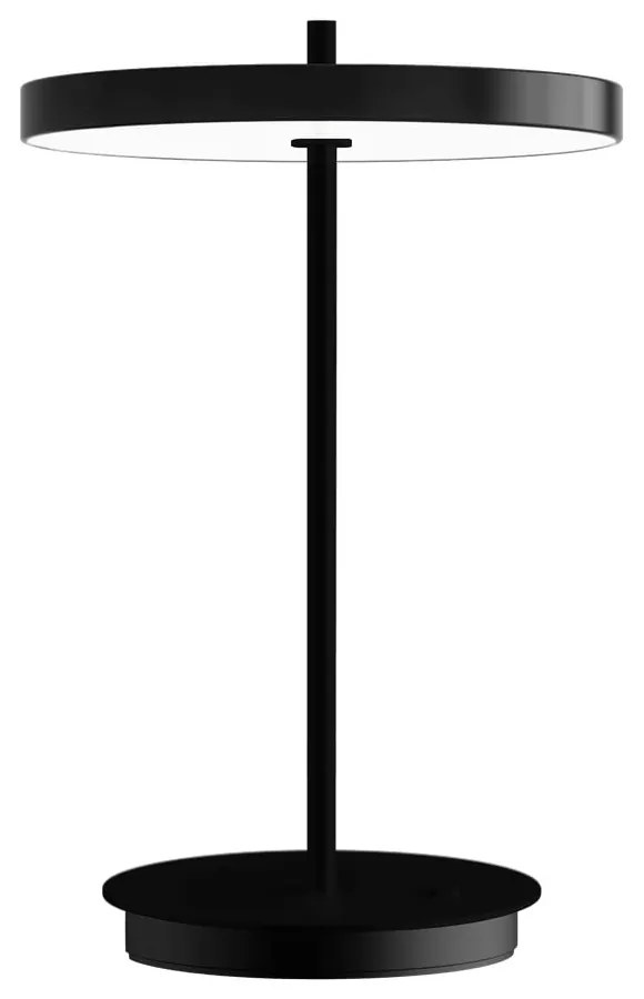 Veioză neagră LED din metal cu abajur din metal (înălțime 31 cm) Asteria Move – UMAGE